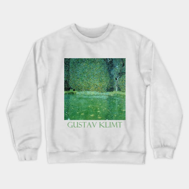 Pond at Schloss Kammer on the Attersee by Gustav Klimt Crewneck Sweatshirt by Naves